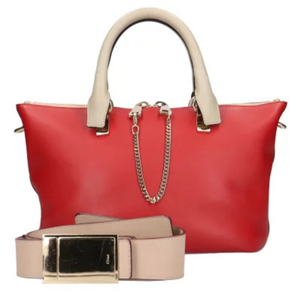 Chloe Baylee Shoulder Bag Leather Red